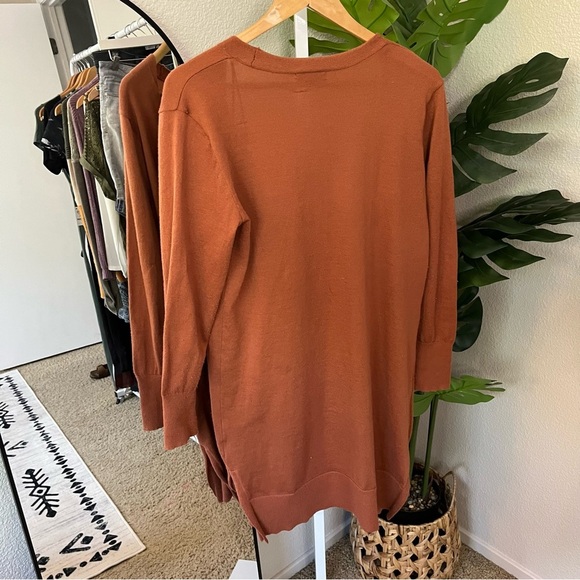 ✨ Nine West Burnt Sienna Pocket Cardigan S | Soft Layering Sweater - Picture 7 of 7